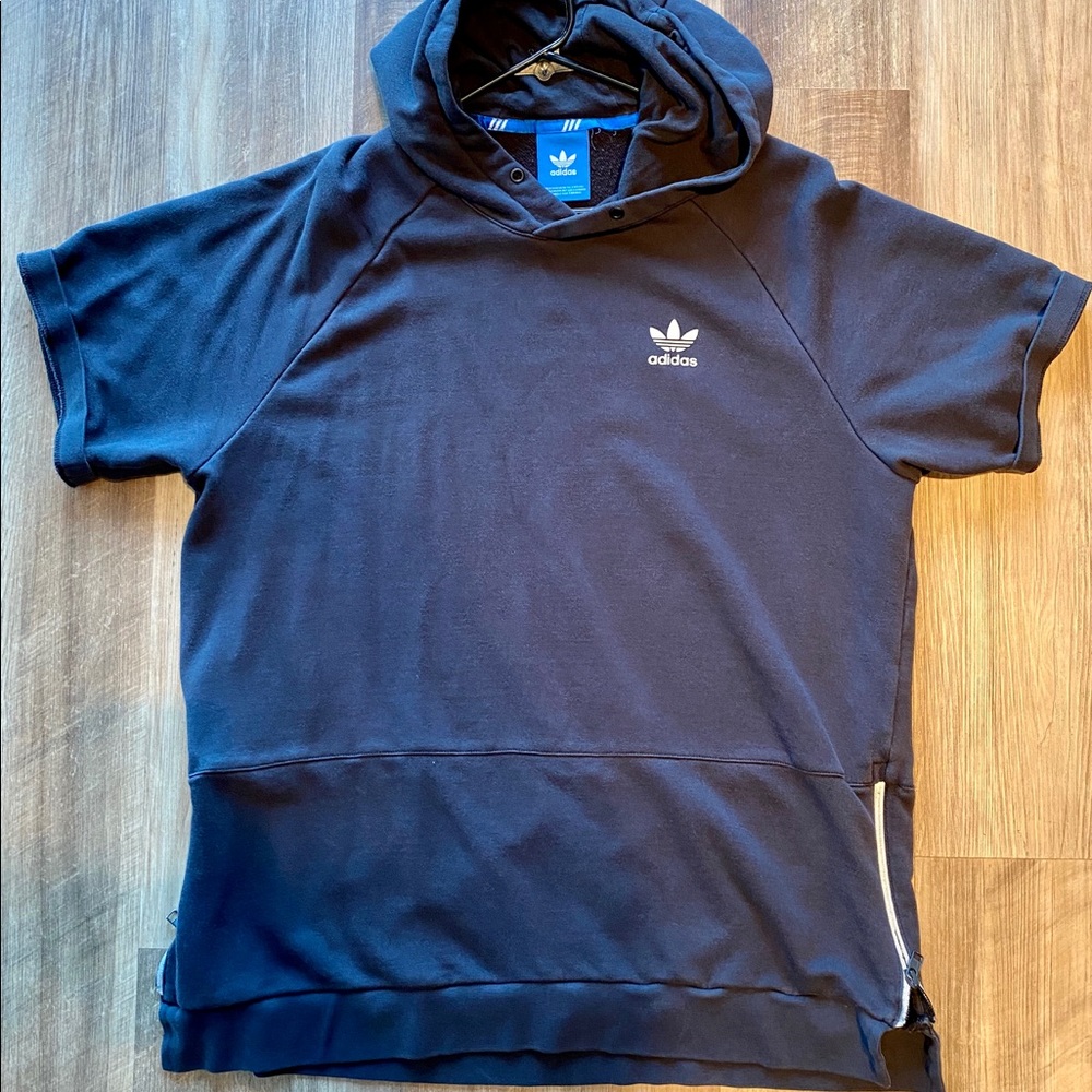 Adidas unique short sleeve hoodie